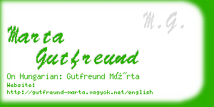 marta gutfreund business card